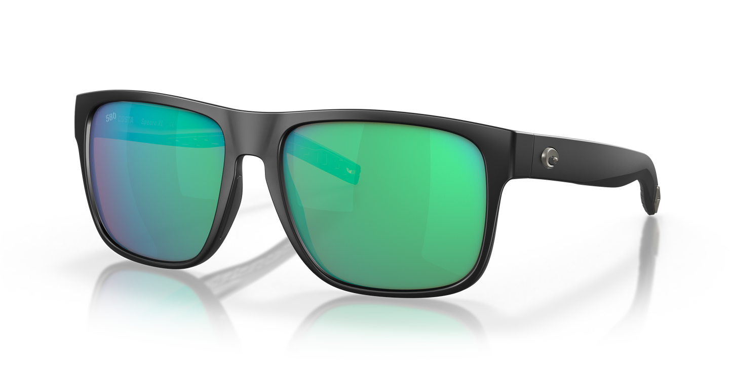Spearo XL Sunglasses Matte Black/Green Mirror 580G