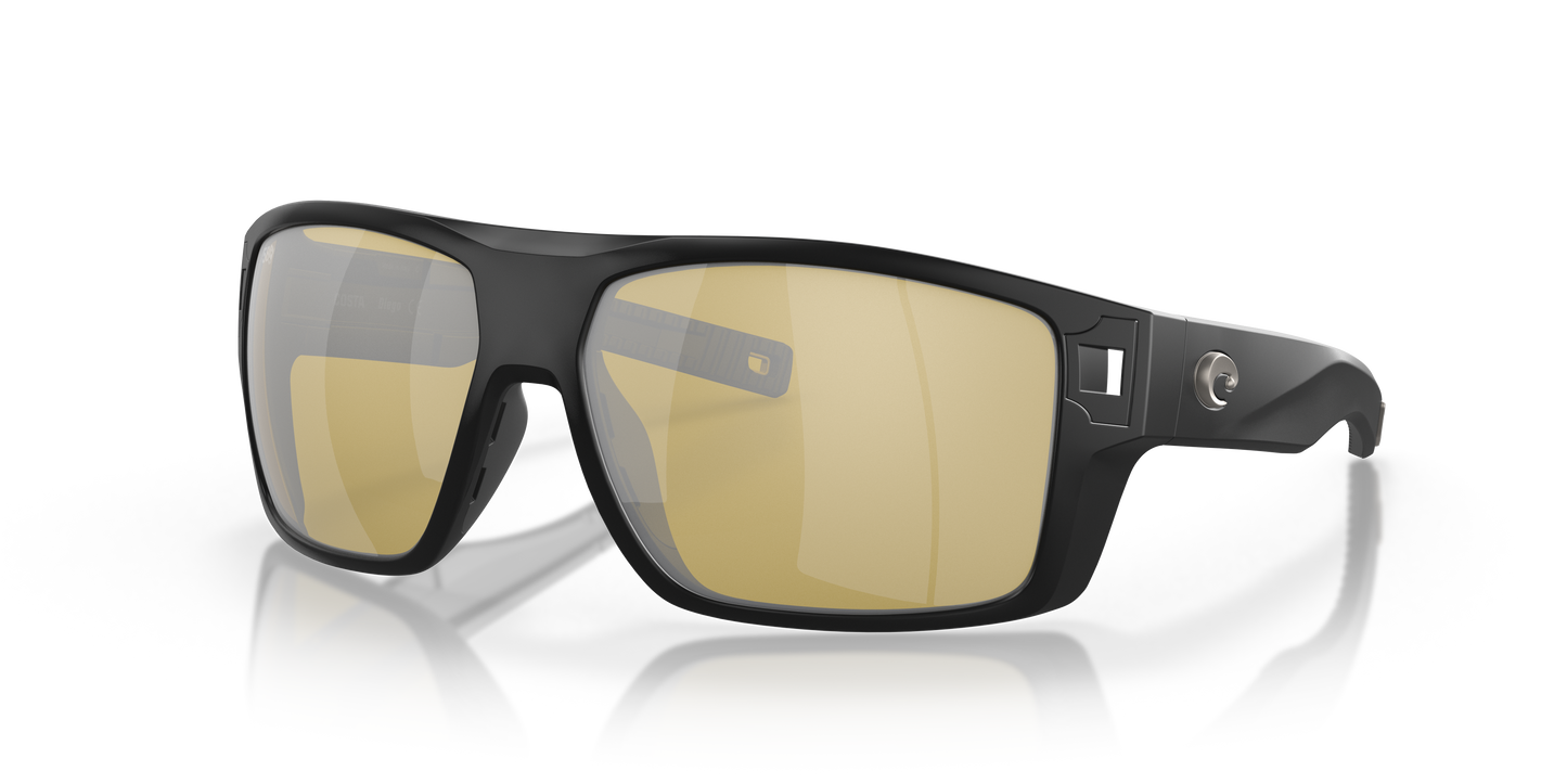 Diego Sunglasses 580G Blackout Frame/Sunrise Silver Mirror Lens