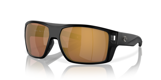 Diego Sunglasses  Polarized Polycarbonate  Matte Black Gold Mirror