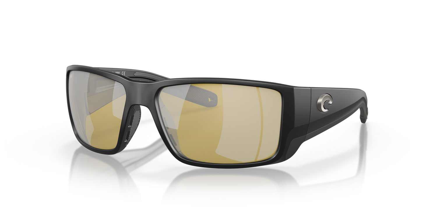 Blackfin Pro Sunglasses Matte Black/Sunrise Silver Mirror 580G