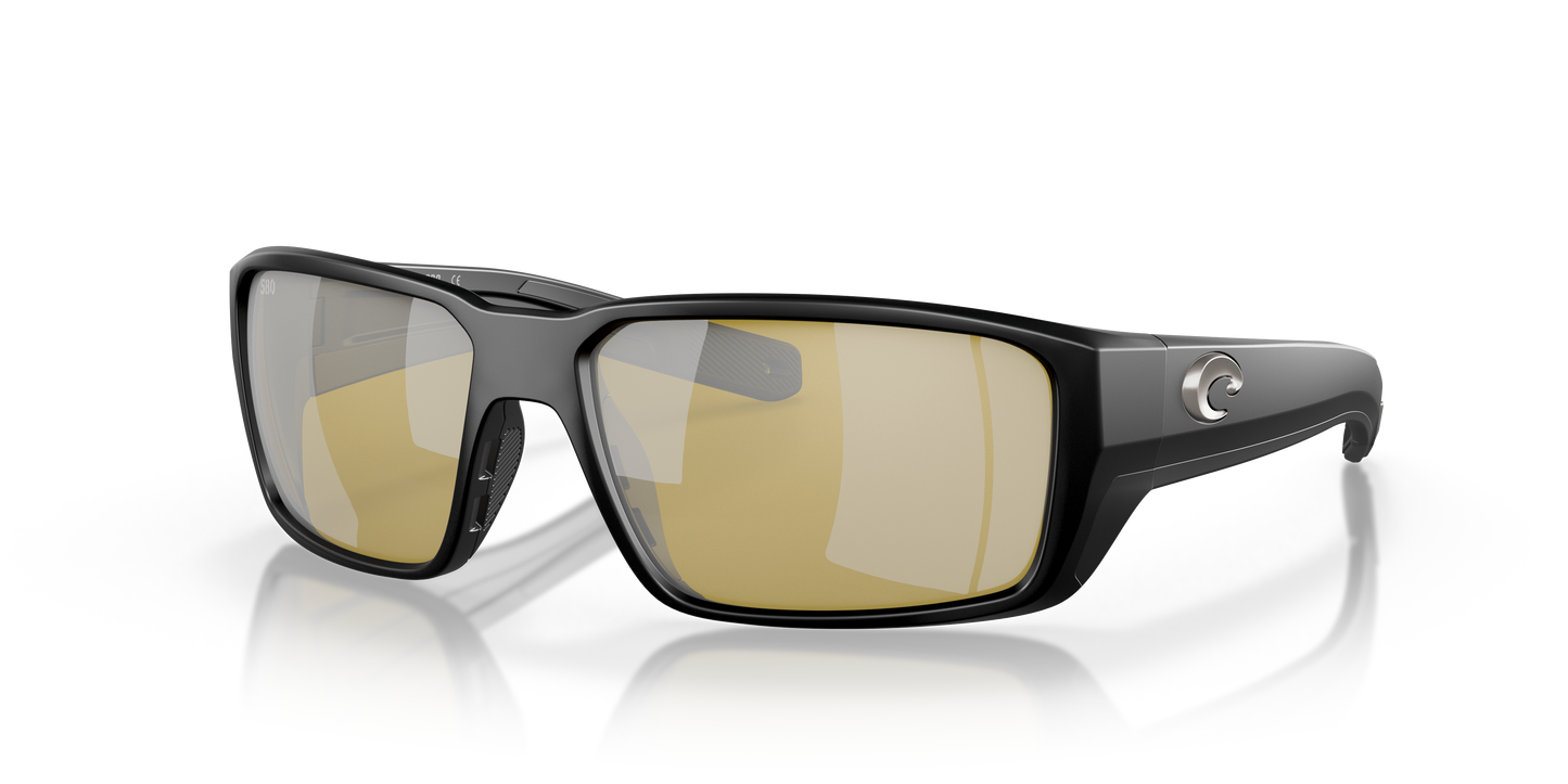 Fantail Pro Sunglasses Matte Black/Sunrise Silver Mirror 580G