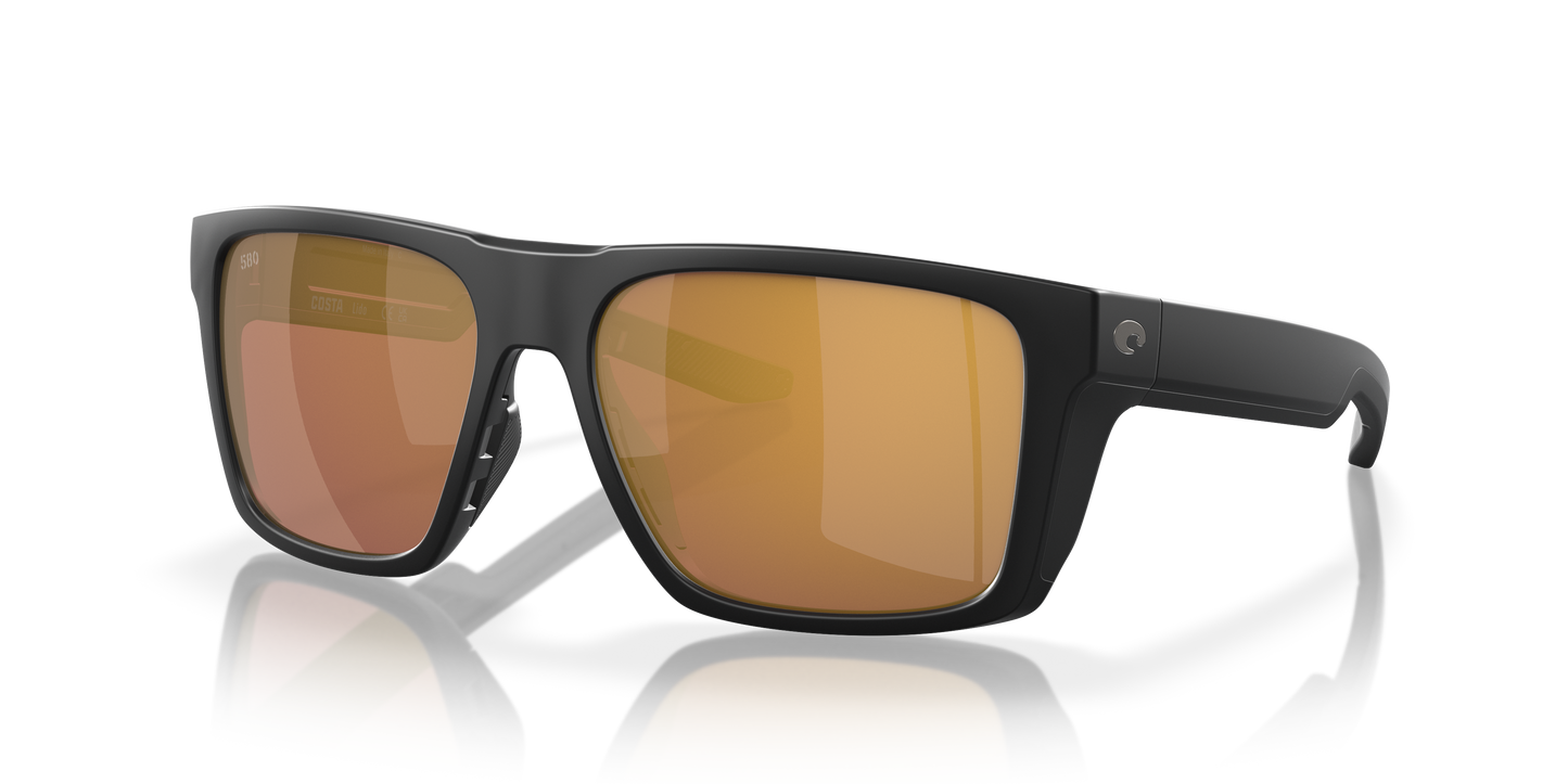 Lido Sunglasses Matte Black/Gold Mirror 580G