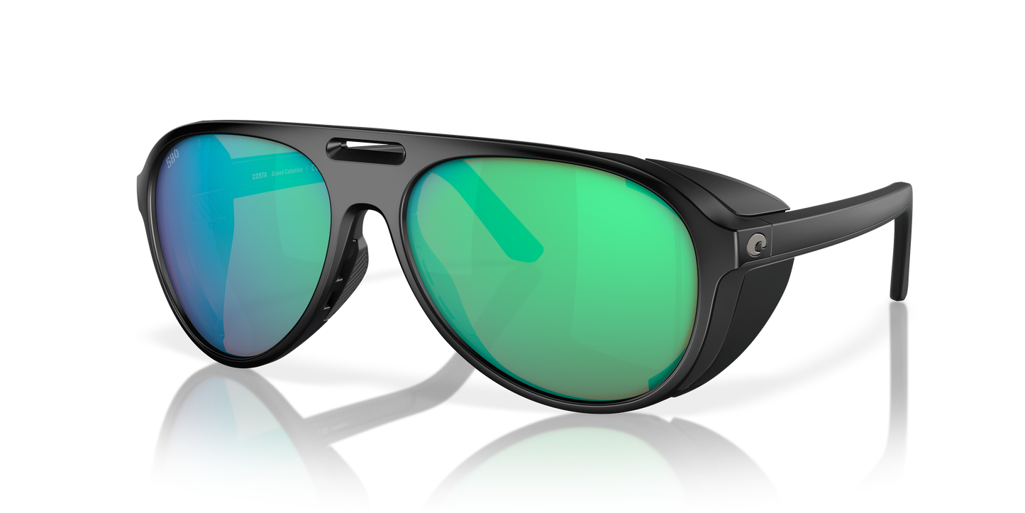 Grand Catalina Sunglasses Black/Green Mirror 580G