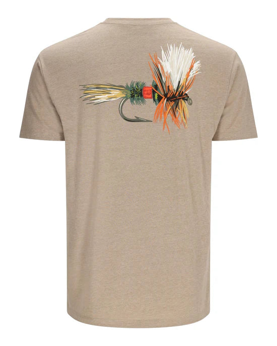 Simms Royal Wulff Fly Tshirt Oatmeal Heather