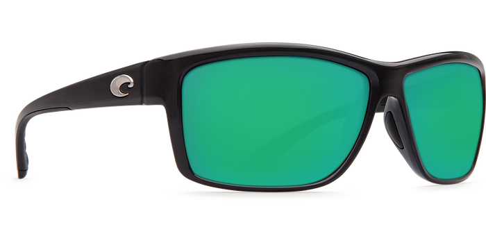 Mag Bay Sunglasses Polarized Plastic Shiny Black Silver Mirror