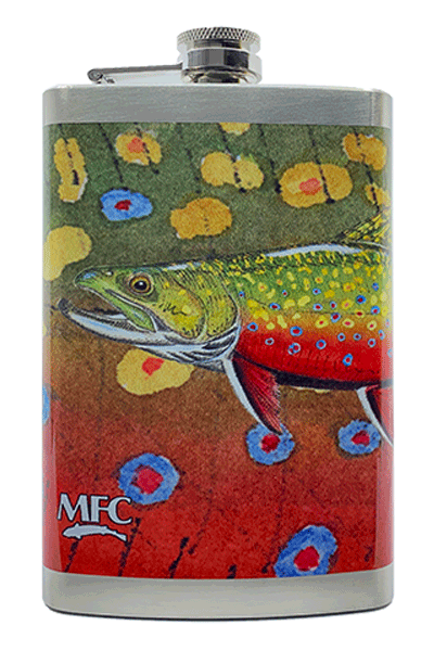 MFC Stainless Steel Hip Flask Currier's Brook Trout
