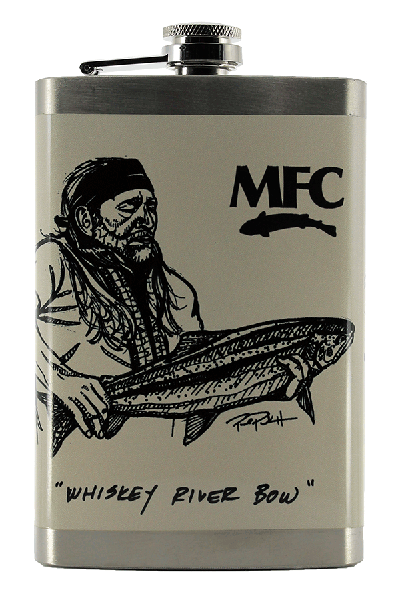 MFC Stainless Steel Hip Flask Puckett's Willie Trout