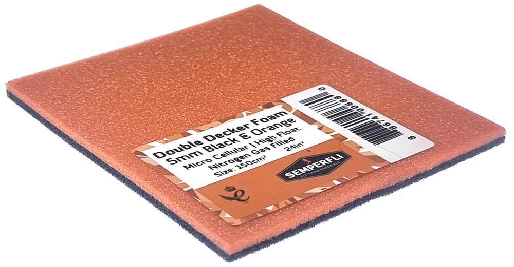 Double Decker Foam Small 5mm Black and Orange