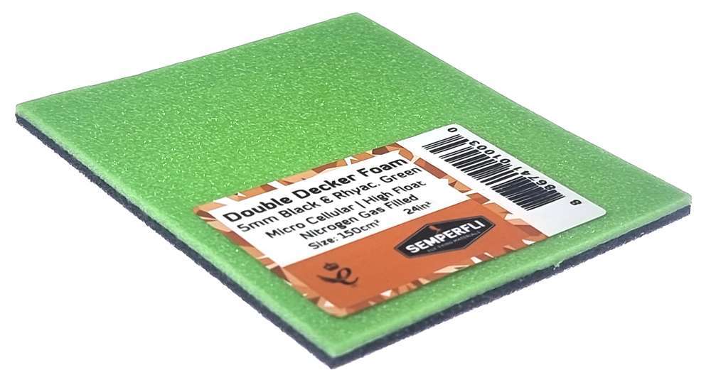 Double Decker Foam Small 5mm Black and Rhyac Green