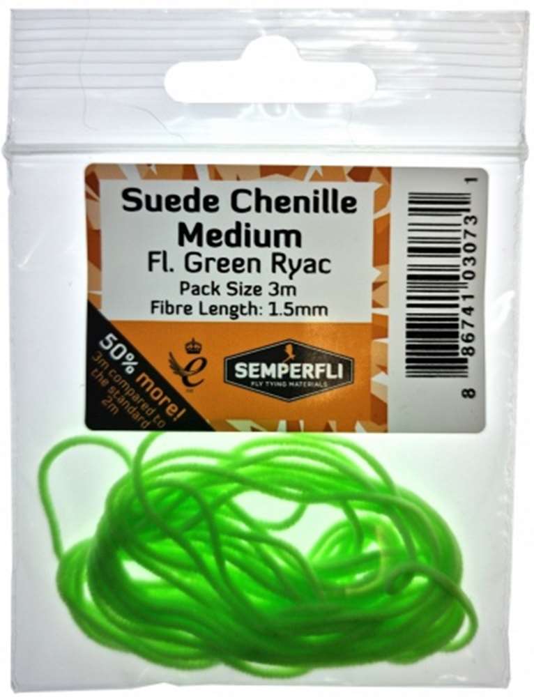 Semperfli Suede Chenille // Fluoro Rhyacophilia Green