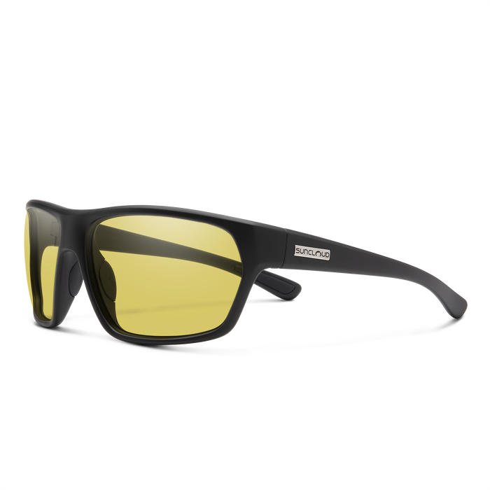 Suncloud Boone Matte Black/Low Light Yellow Lens Sunglasses