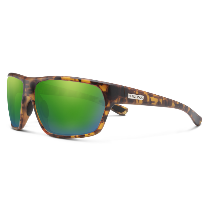 Boone Sunglasses Matte tortoise frame/Green mirror lens