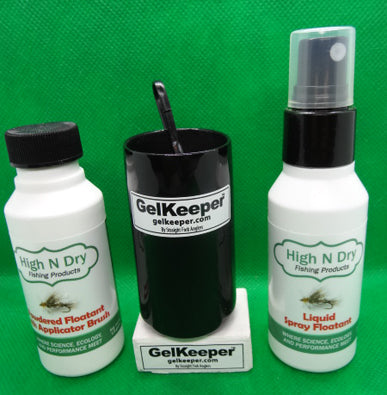 HIgh N Dry Floatant Holder Spray and Powder with Brush