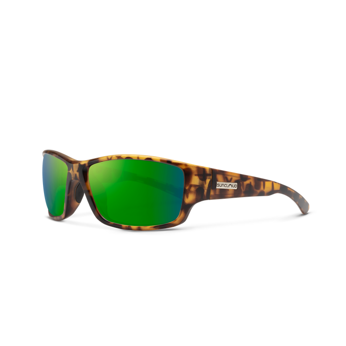 Hull Sunglasses Matte Tortoise Frame/Polar Green Mirror Lens