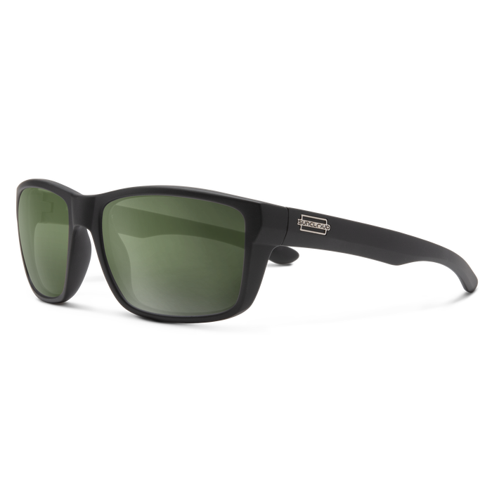 Mayor Sunglasses Matte Black Frame/Polar Gray Green Lens