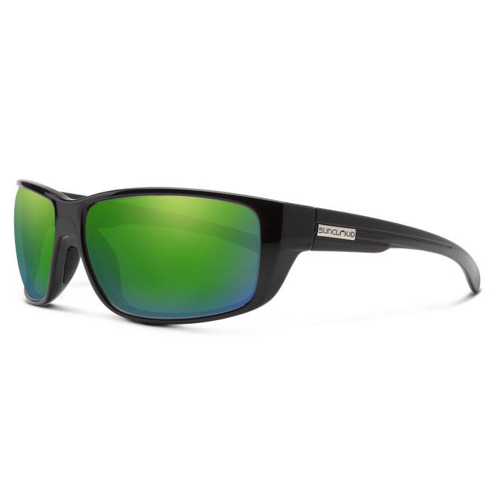 Milestone Sunglasses Black Frame/Green Mirror Lens