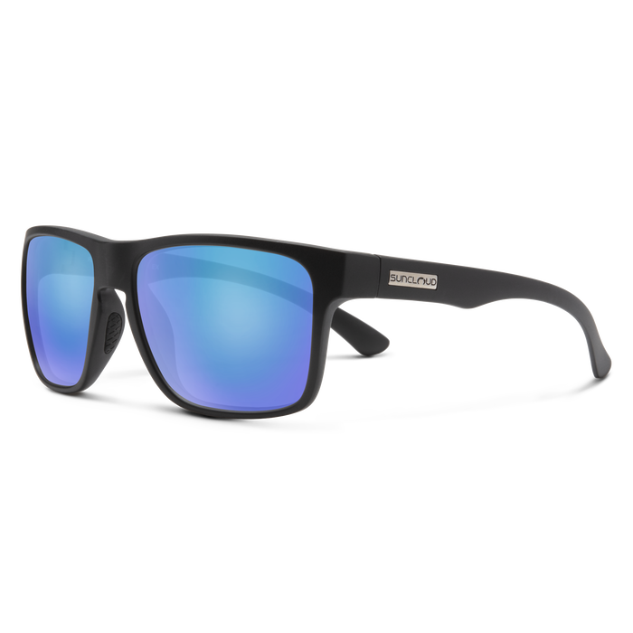 Rambler Sunglasses Matte Black Frame/Polar Blue Mirror Lens