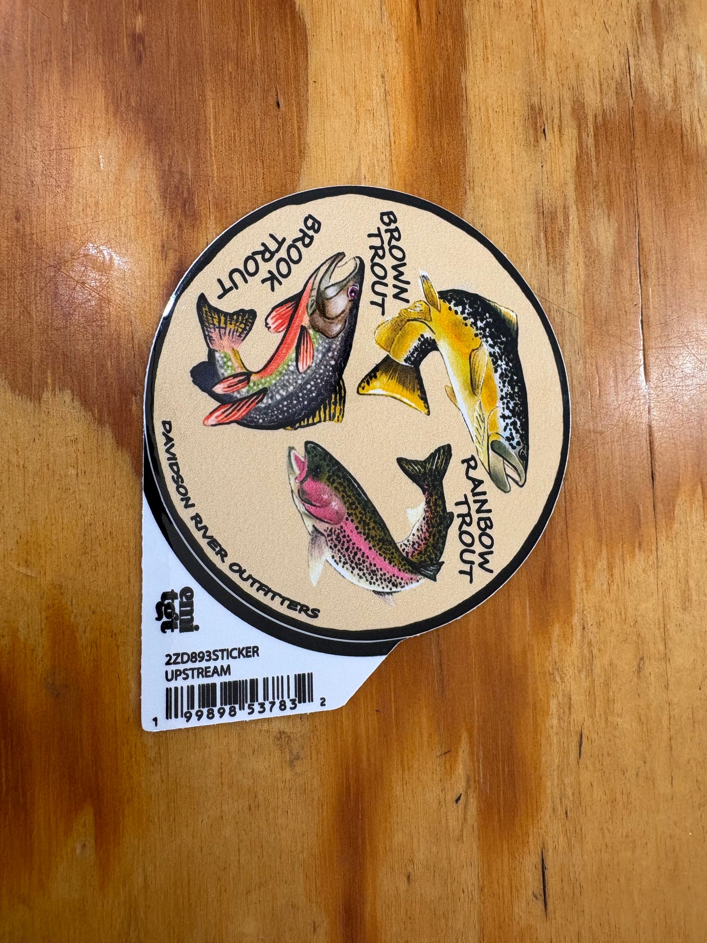 Upstream Trout Sticker