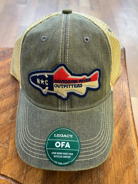 Legacy Old Favorite Hat NC Flag Trout