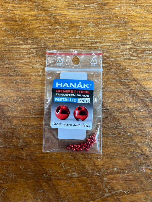 Hanak Competition Slotted Tungsten Beads-Metallic