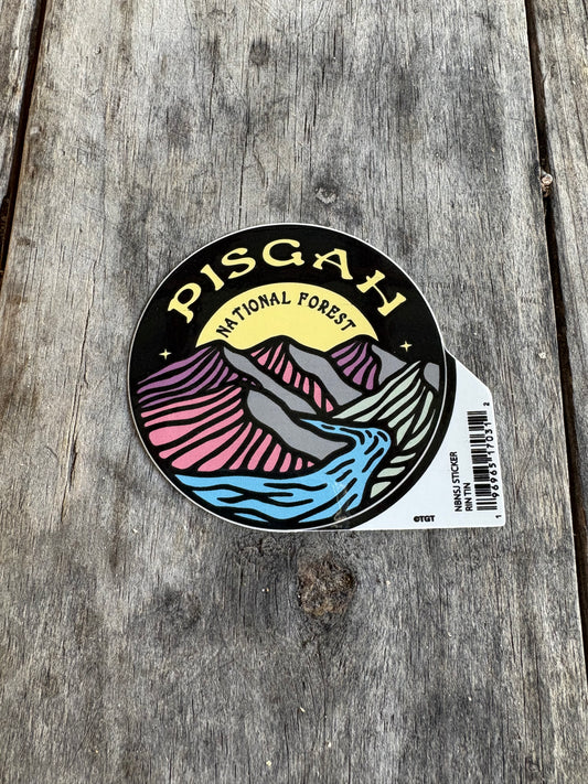PIsgah National Forest Mountain Scene sticker