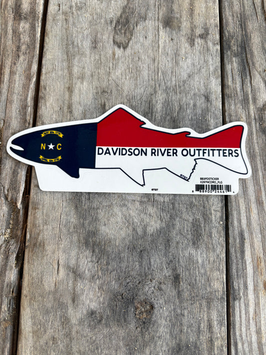 DRO NC Trout Flag Sticker