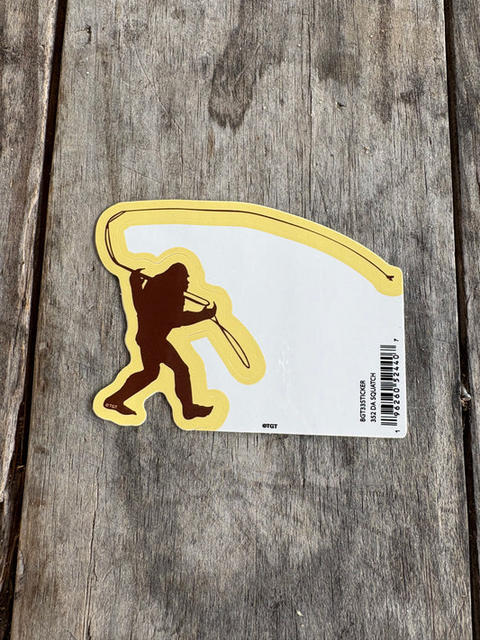 Fly Fishing Sasquatch Sticker