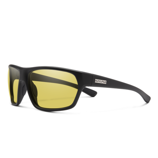 Suncloud Boone Matte Black/Low Light Yellow Lens Sunglasses