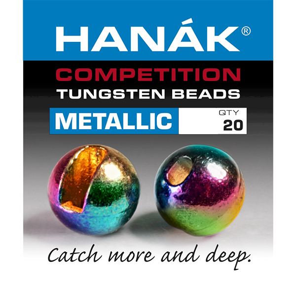 Hanak Competition Slotted Tungsten Beads-Metallic